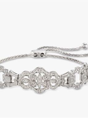 Ross-Simons Silver and Diamond Bracelet